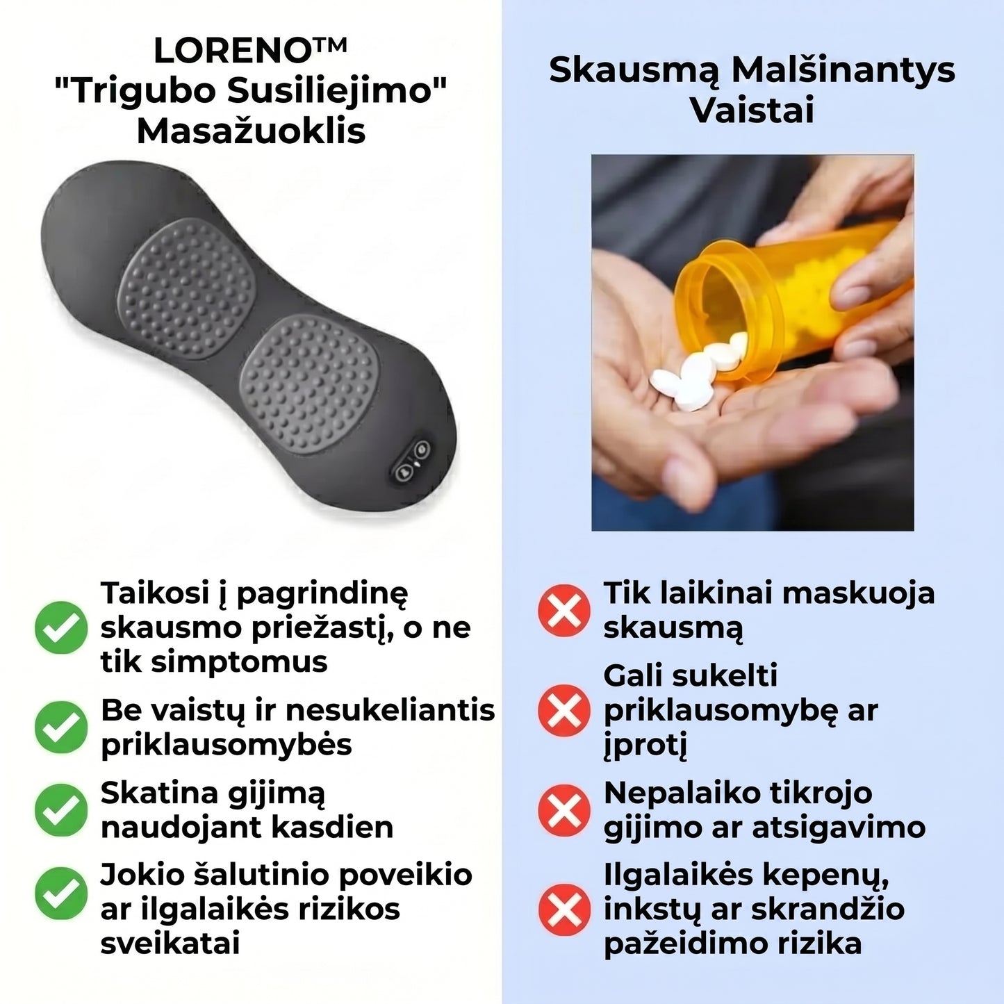 Loreno™ Nugaros masažuoklis