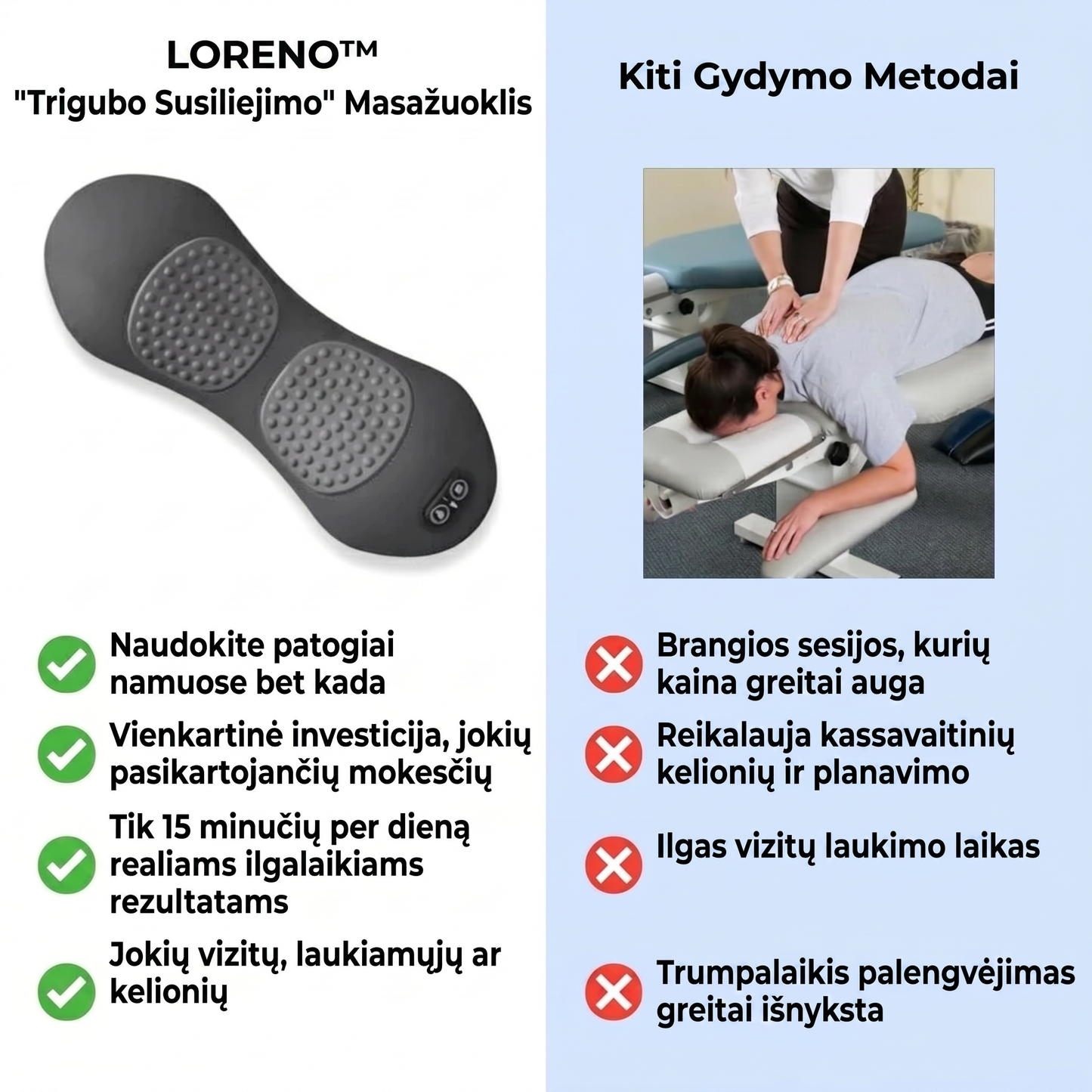 Loreno™ Nugaros masažuoklis